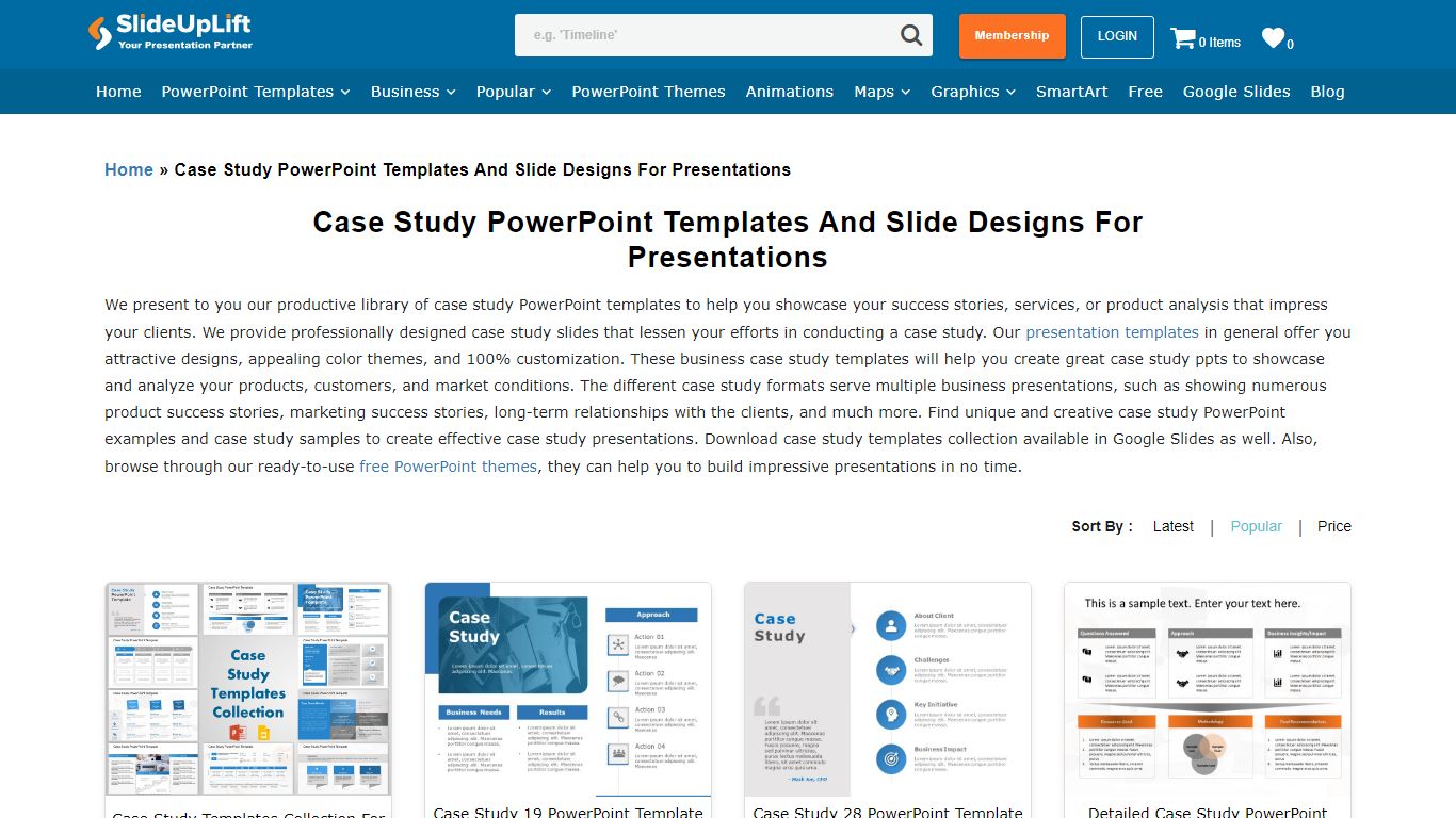 Case Study PowerPoint Templates and Slide Designs for Presentations